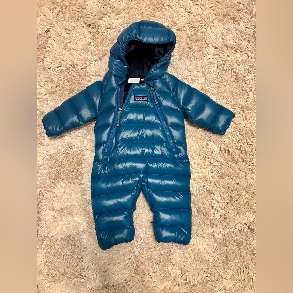 Patagonia Infant Blue Down Sweater Bunting